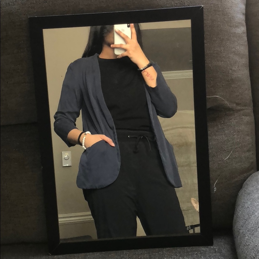 Dusty Blue Casual Blazer